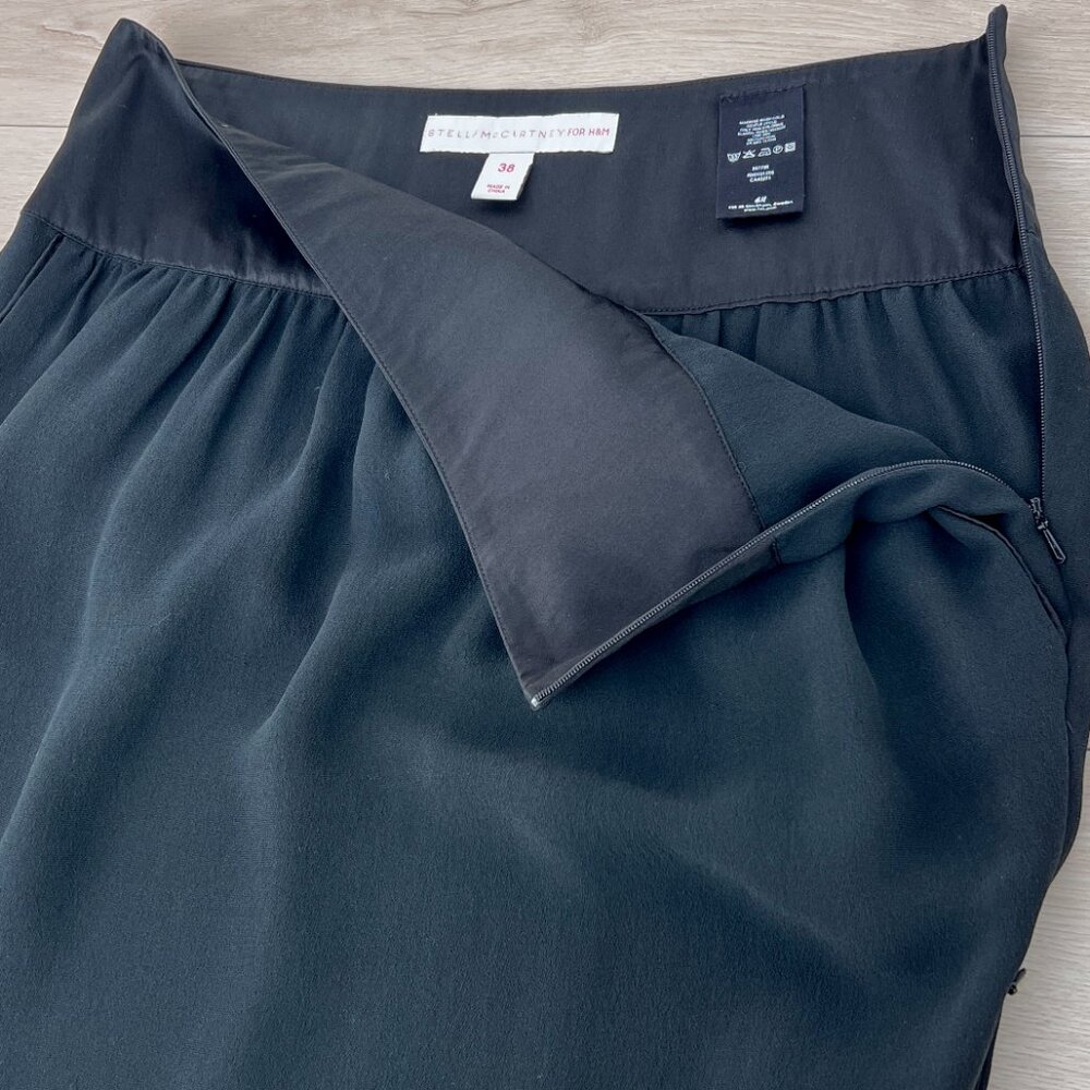 Stella McCartney x H&M 100% Silk Black Pencil Skirt 2004 Limited Release Size 8 - Picture 4 of 15